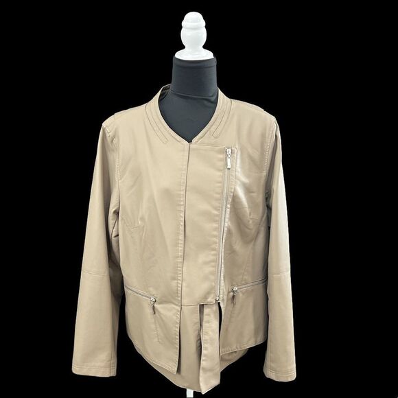 Jennifer Hudson tan Moto jacket - Picture 2 of 5